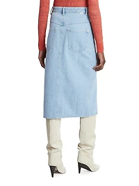 Vandy Denim Button-Front Skirt