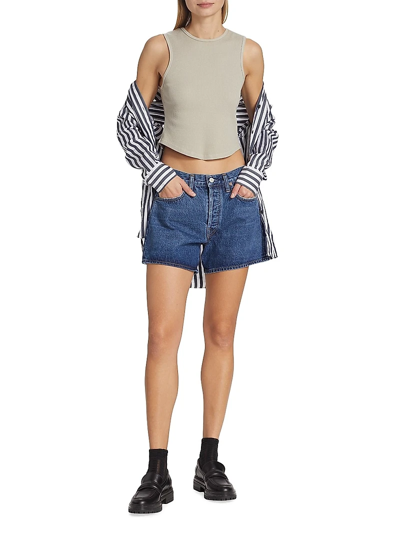 Parker High-Rise Denim Shorts