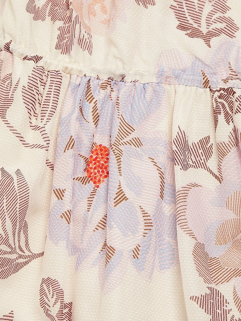 Mariana Floral Cotton-Blend Midi-Dress