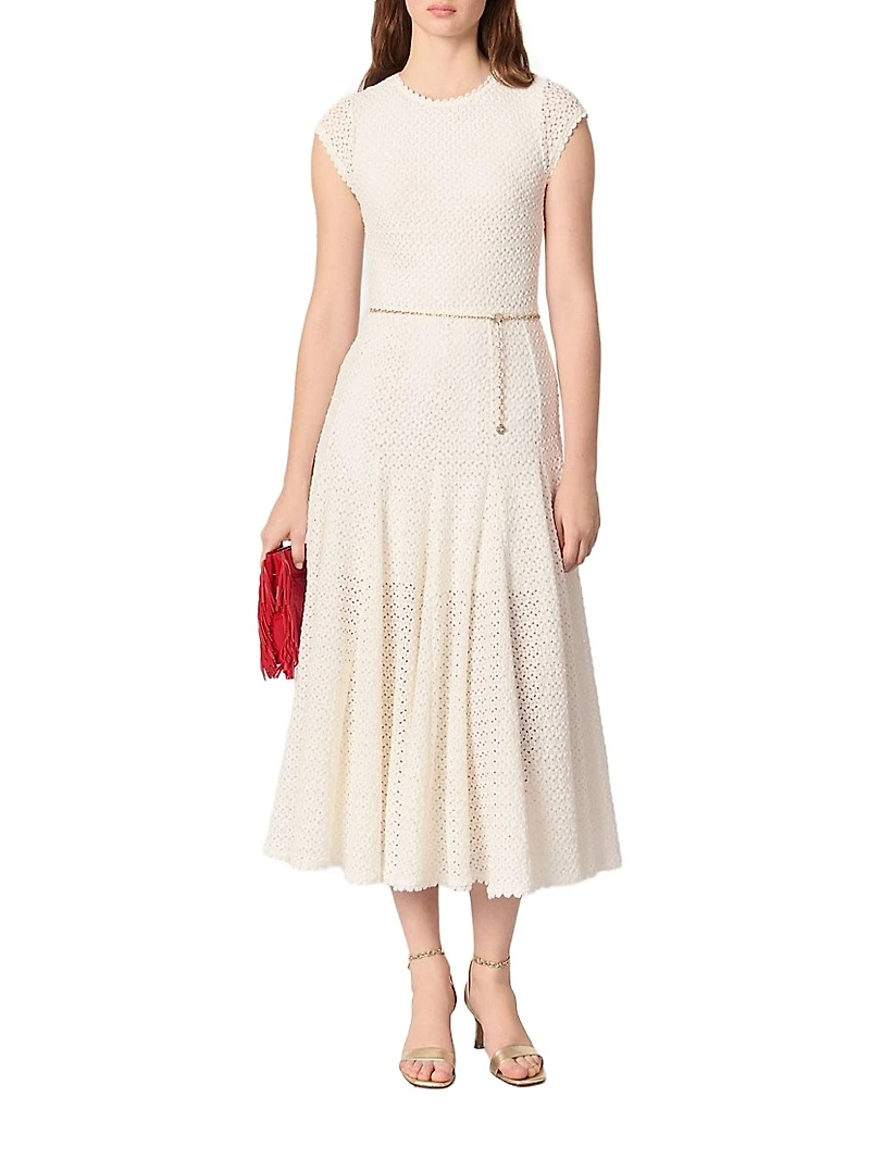 Crochet-Knit Maxi Dress