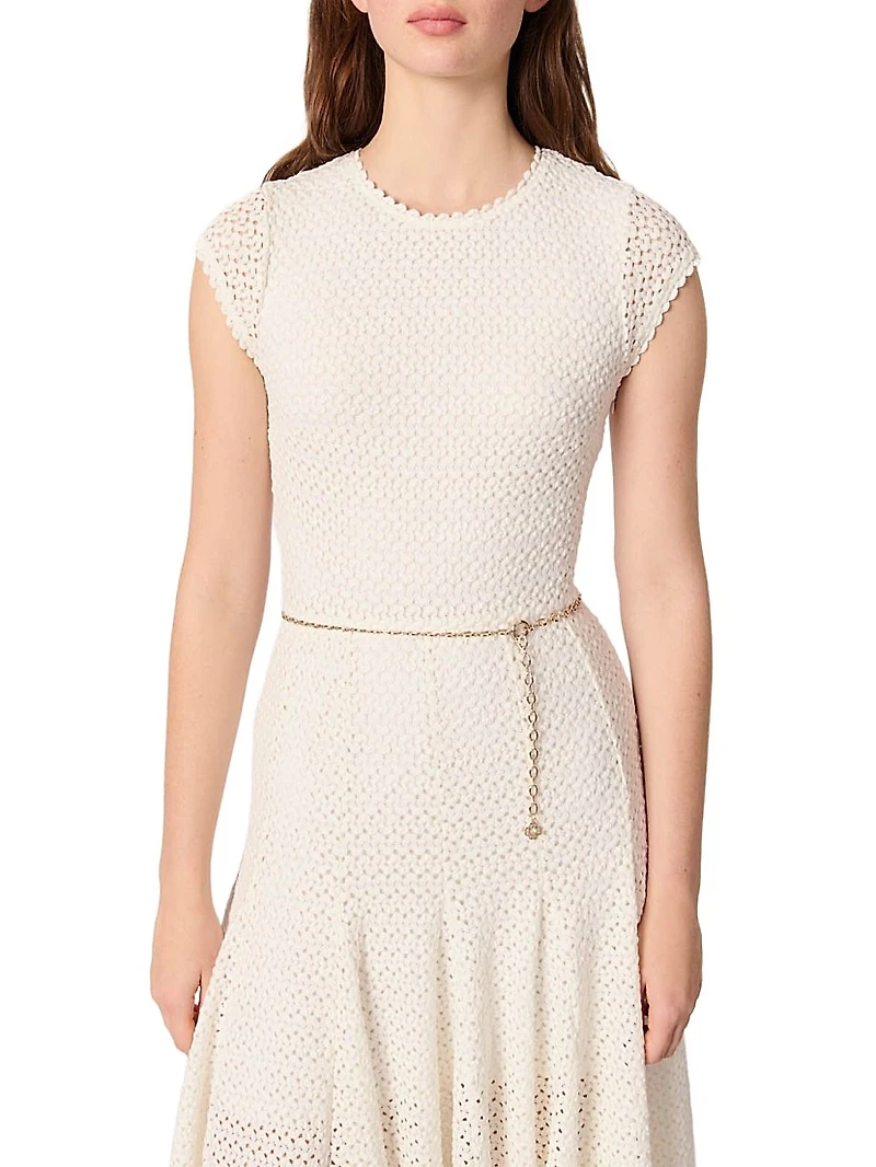 Crochet-Knit Maxi Dress