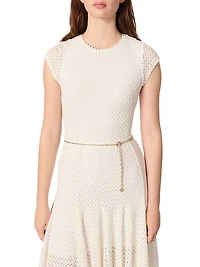 Crochet-Knit Maxi Dress