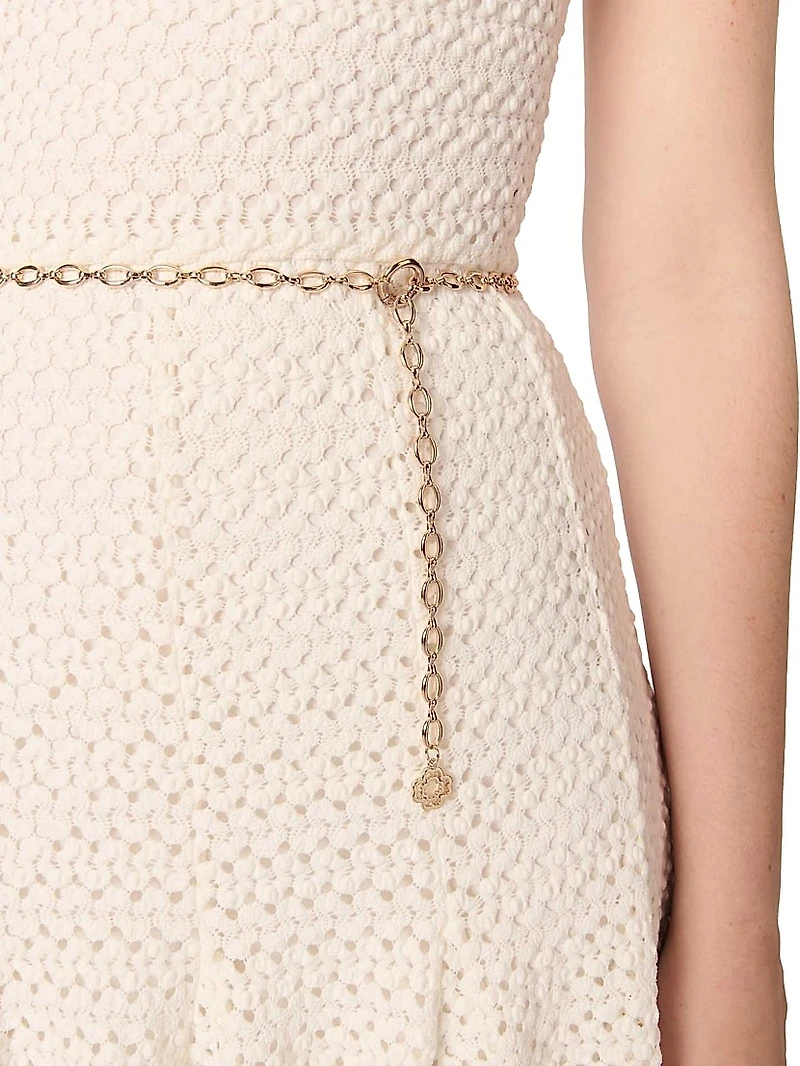 Crochet-Knit Maxi Dress