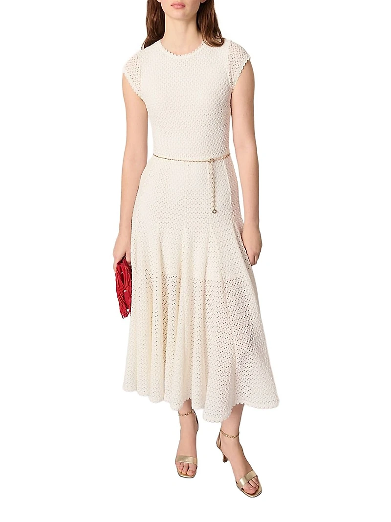 Crochet-Knit Maxi Dress