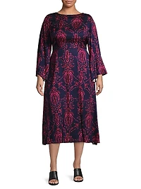 Lucrezia Printed Midi-Dress