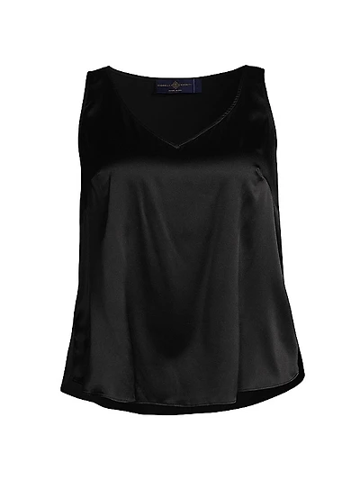 Gia Silk V-Neck Top