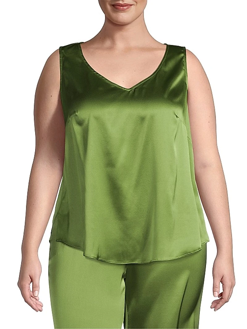 Gia Silk V-Neck Top