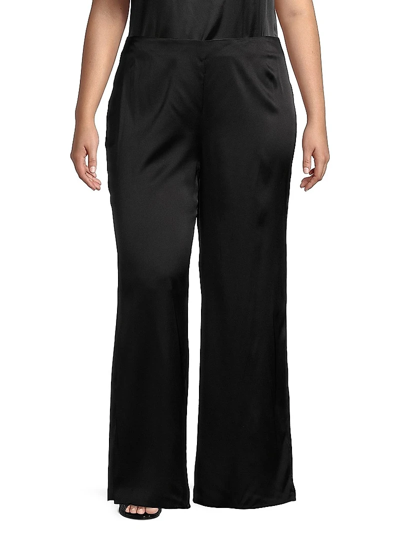 Sofia Stretch-Silk Palazzo Pants