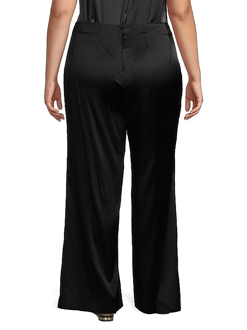 Sofia Stretch-Silk Palazzo Pants