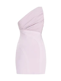 Ruched One-Shoulder Minidress