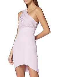 Ruched One-Shoulder Minidress