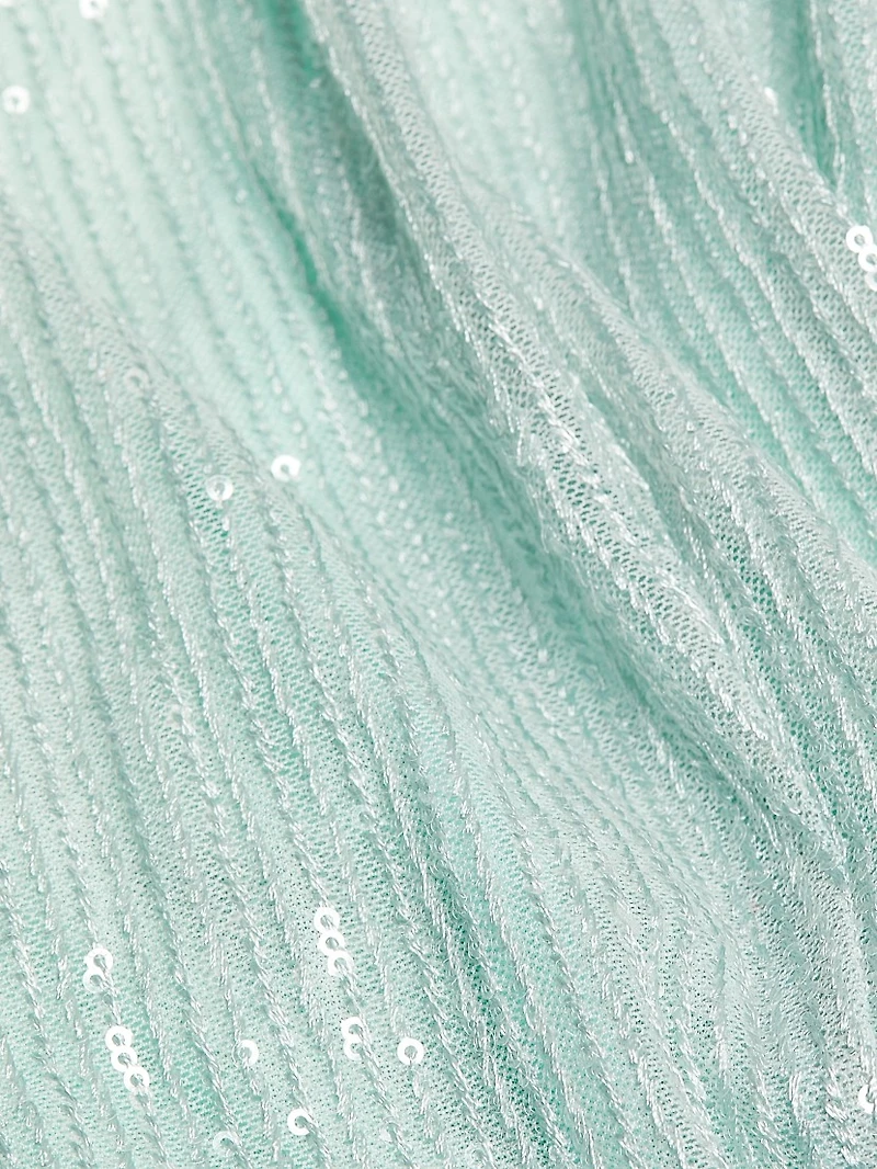 Sequined Open-Back Minidress