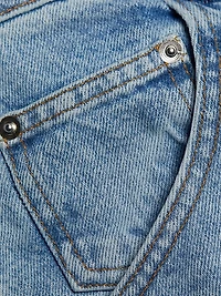 Fredric High-Rise Bowed Wide-Leg Jeans