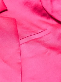 Shan Cropped Satin Blazer
