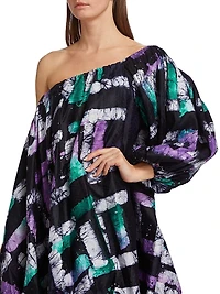 Adufe Painterly One-Shoulder Dress