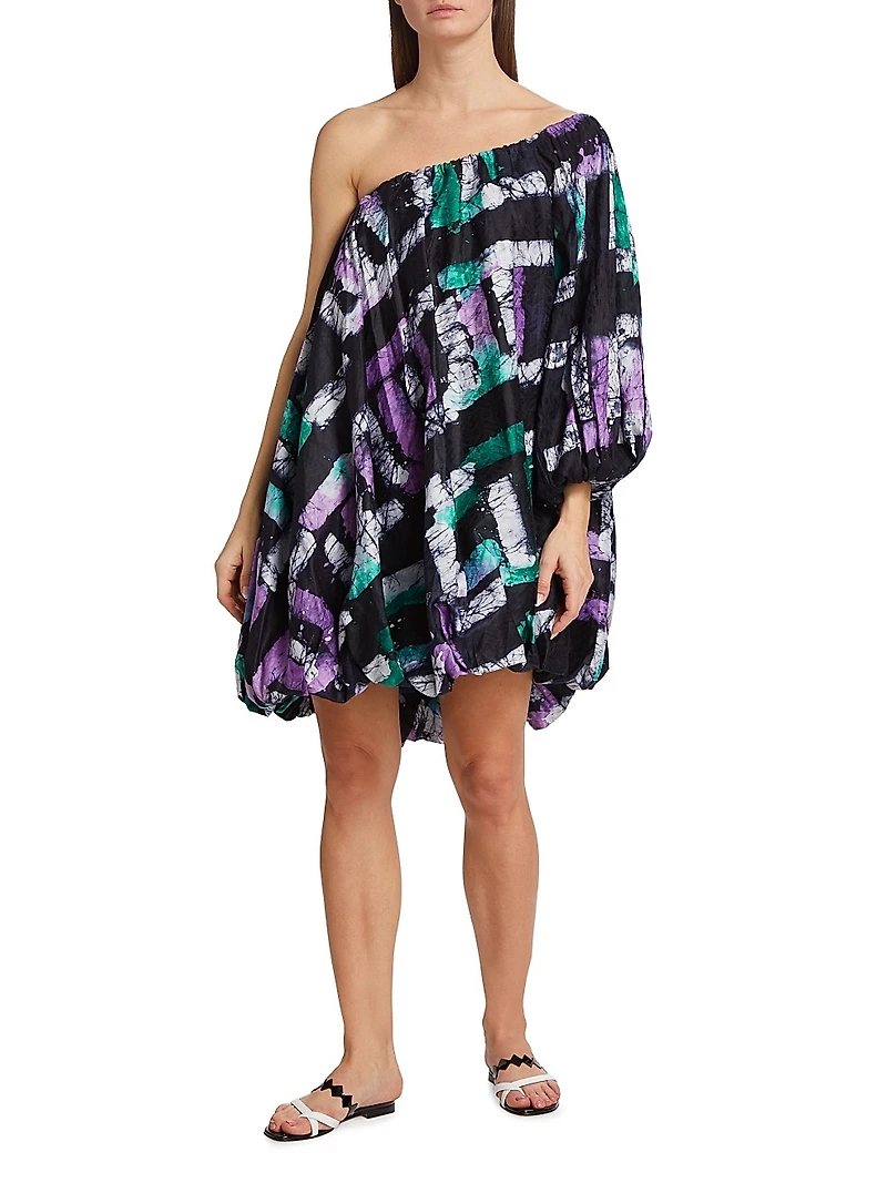 Adufe Painterly One-Shoulder Dress