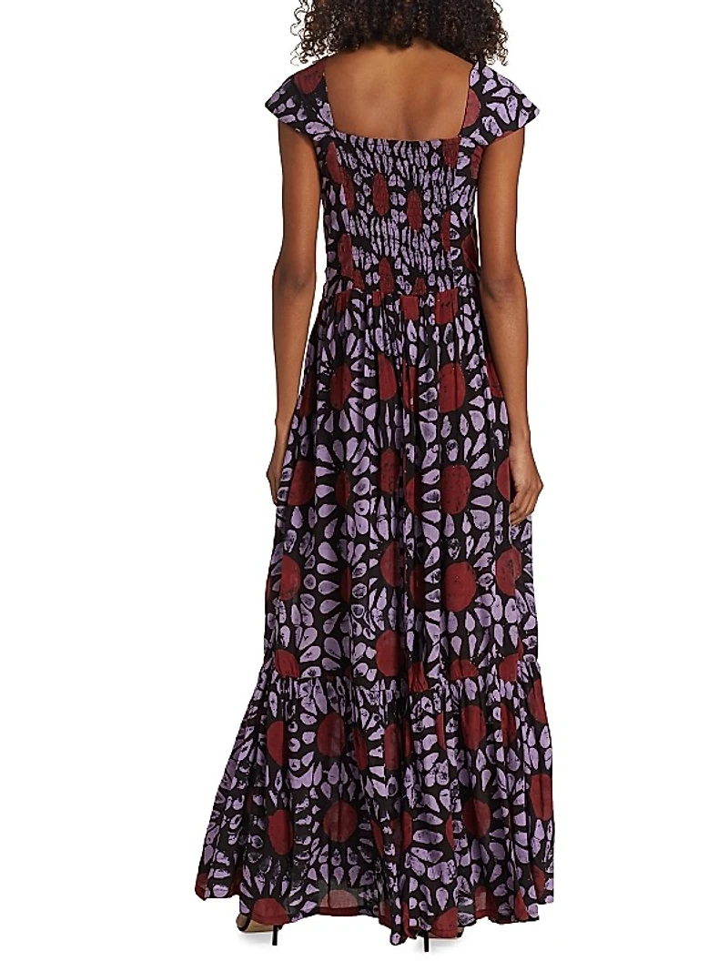 Olumide Cap-Sleeve Maxi Dress