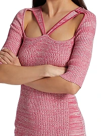 Knit Cut-Out Minidress