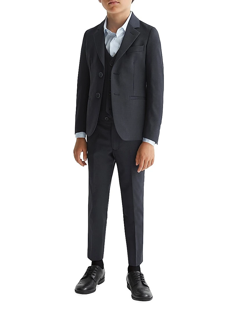 Little Boy's & Wool Single-Breasted Blazer
