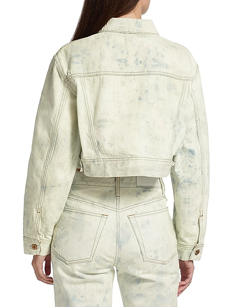 Denim Cropped Trucker Jacket