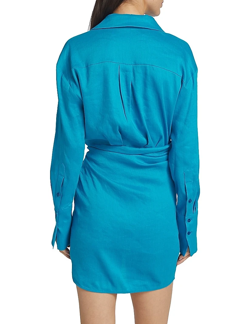 Puno Asymmetric Linen Minidress