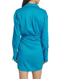 Puno Asymmetric Linen Minidress