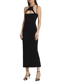 Valrya Halterneck Midi-Dress