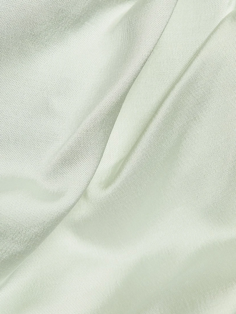 Vona Wool-Blend Gathered Gown