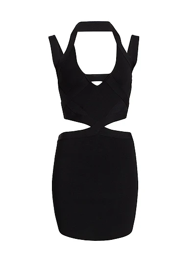 Sagua Layered Cut-Out Minidress