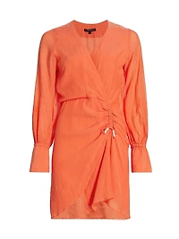 Myrtle Gauze Wrap-Effect Minidress