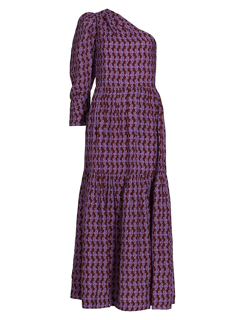 Josefina Geometric One-Shoulder Maxi Dress