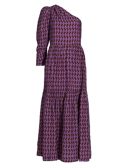 Josefina Geometric One-Shoulder Maxi Dress