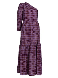 Josefina Geometric One-Shoulder Maxi Dress
