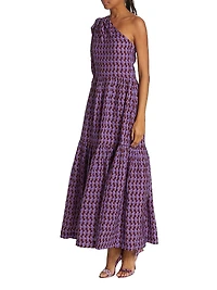Josefina Geometric One-Shoulder Maxi Dress