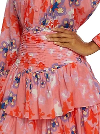 Syra Floral Ruffled Miniskirt