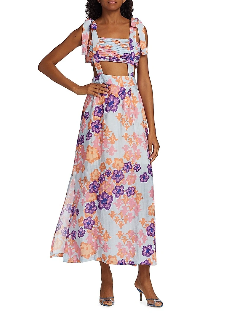 Mar Floral Cut-Out Maxi Dress