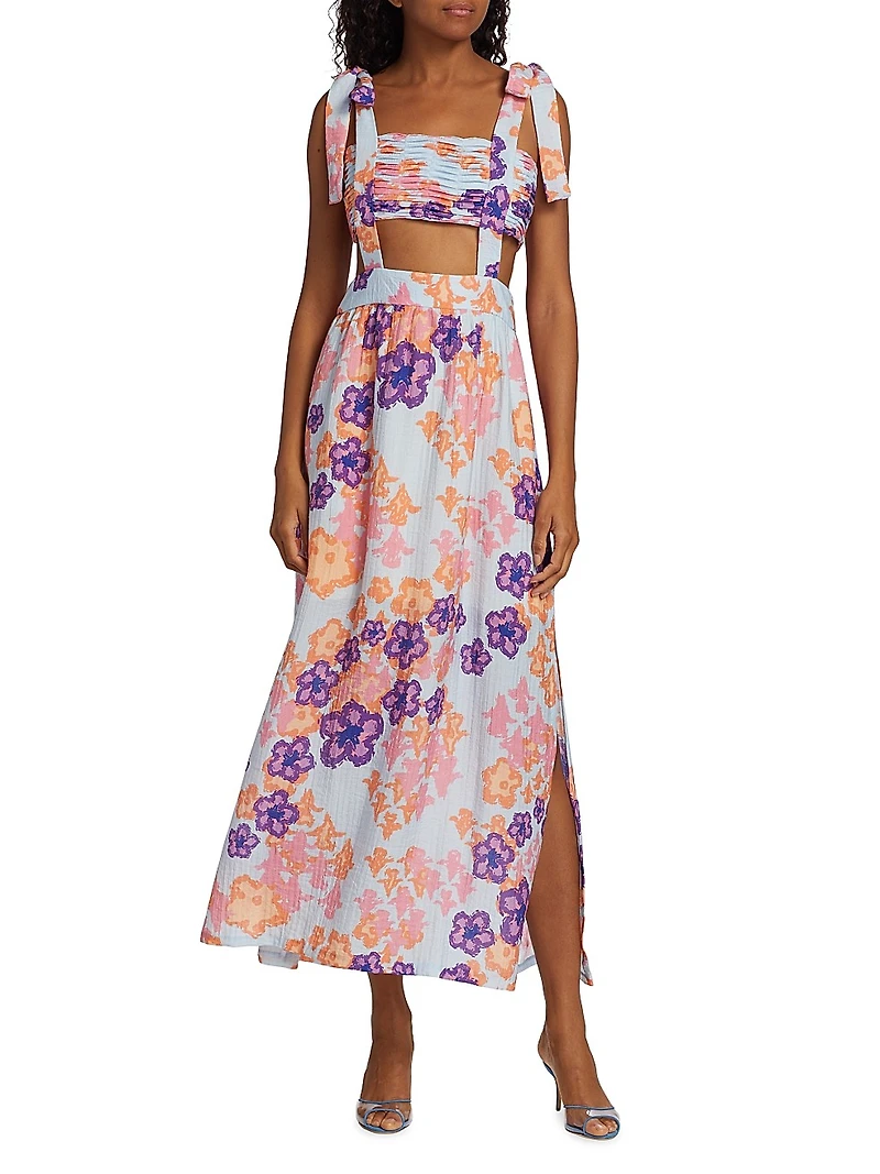 Mar Floral Cut-Out Maxi Dress