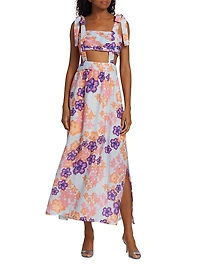 Mar Floral Cut-Out Maxi Dress