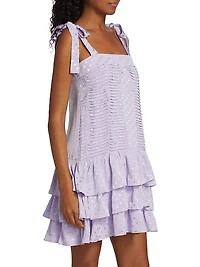 Virginia Polka-Dot Pleated Minidress