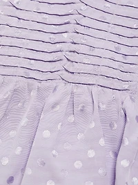Virginia Polka-Dot Pleated Minidress