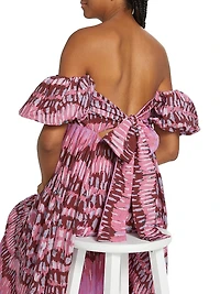 Vanessa Ikat Off-The-Shoulder Maxi Dress