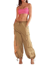 Stretch Satin Crop Top