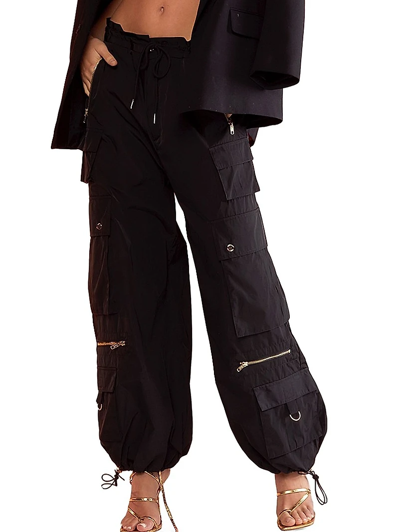 Relaxed Nylon Cargo Pants