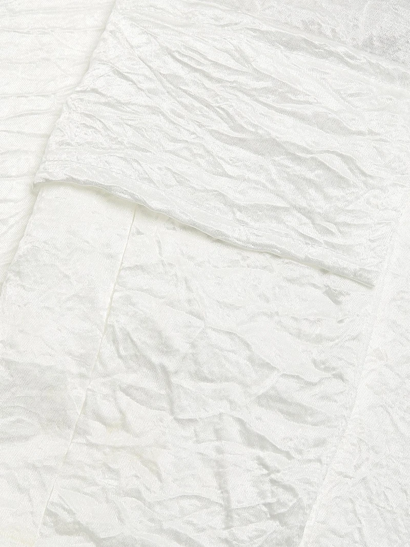 Textured Satin Cargo Pants