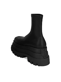 Sassy Black Stretch Platform Boots