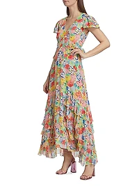 Thanvi Tiered Floral Maxi Dress