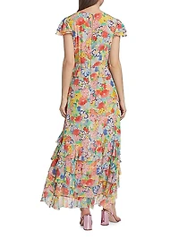 Thanvi Tiered Floral Maxi Dress