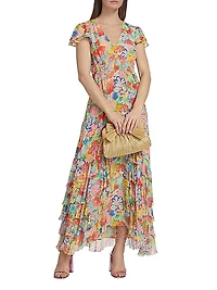 Thanvi Tiered Floral Maxi Dress