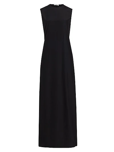 Calanthe Silk & Wool-Blend Maxi Dress
