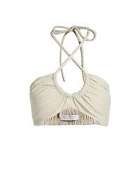 Gingham Halter Bra Top